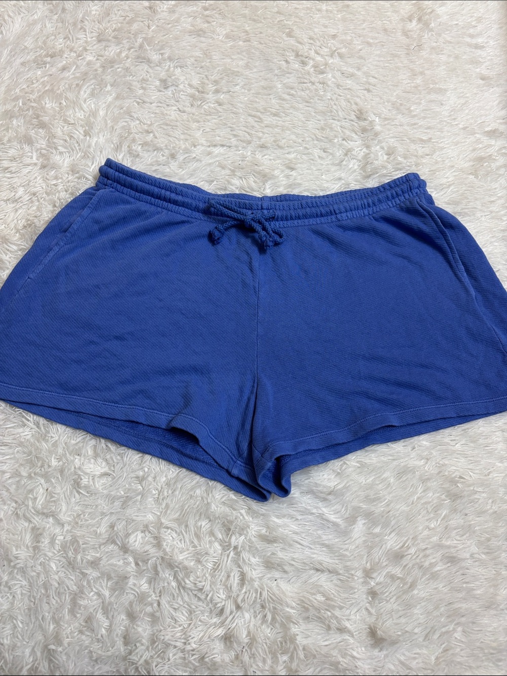 Universal Thread Blue Lesiure Studio Mid Rise Pull On Shorts Cotton/Modal Blend